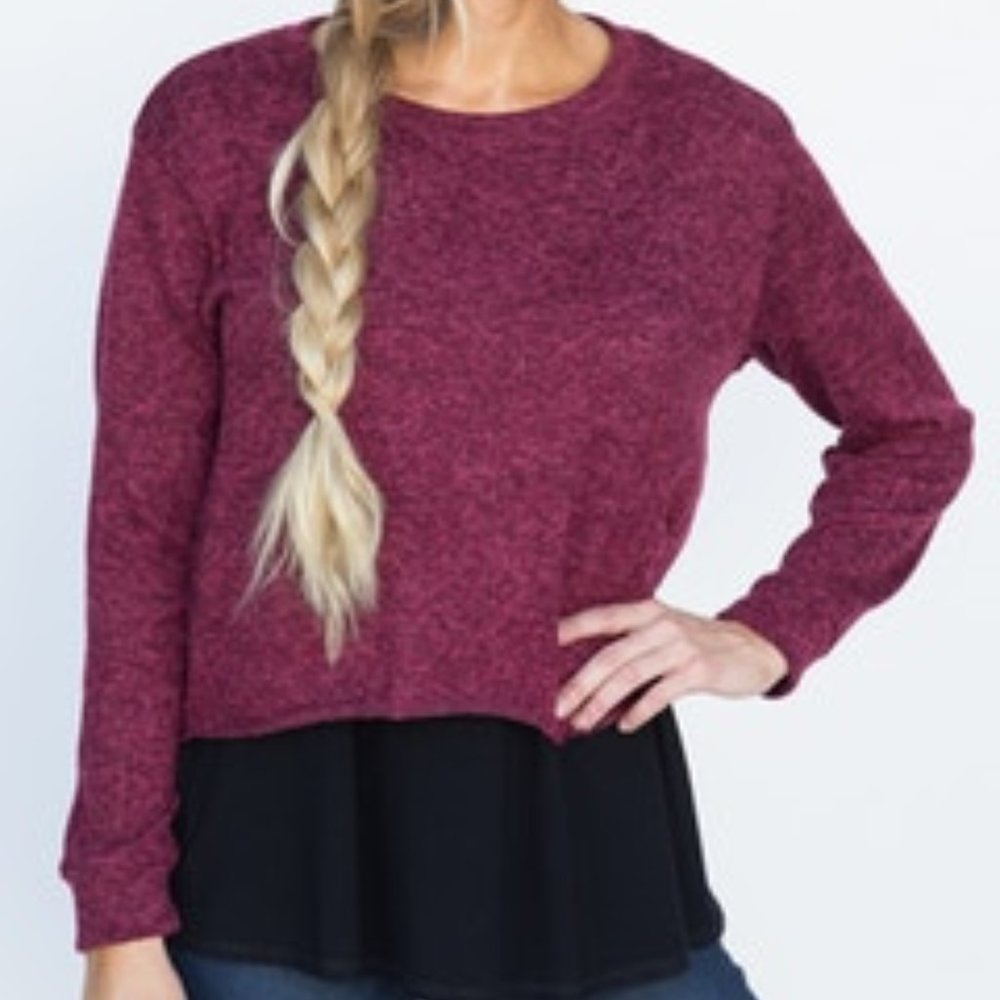 Burgundy Pullover - Agnes & Dora